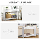 Consolle Fissa 2 Cassetti 101,6x28x76,2 cm in Truciolato Bianco