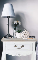 Mobiletto Cuore 1 44x33x70 h cm in Legno di paulownia Bianco