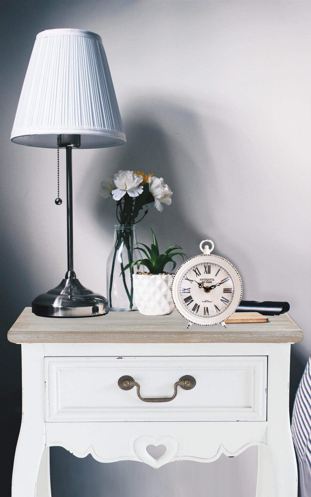 Mobiletto Cuore 1 44x33x70 h cm in Legno di paulownia Bianco