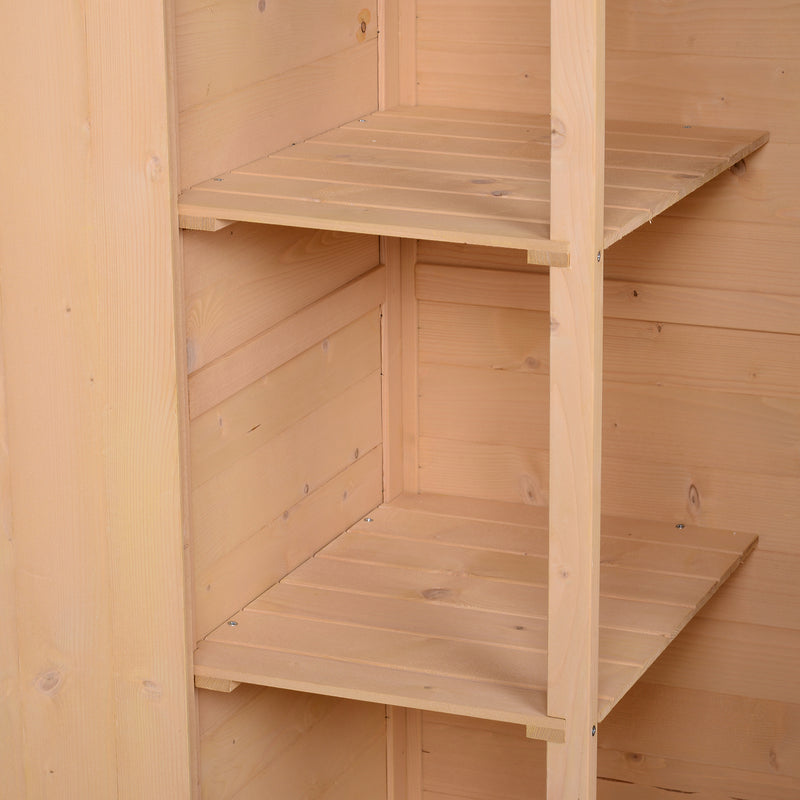 Casetta Box da Giardino in Legno di Abete 75x56x115 cm 