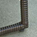 Set 2 Lettini Prendisole con Tavolino in Rattan  Marrone e Bianco