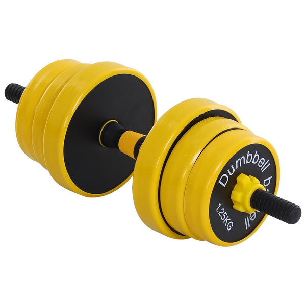 Bilanciere e Manubrio Componibile 2 in 1 20Kg  Giallo sconto
