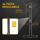 Supporto per Sacco da Boxe 40x63x81 cm da Parete Max 100 kg  Nero