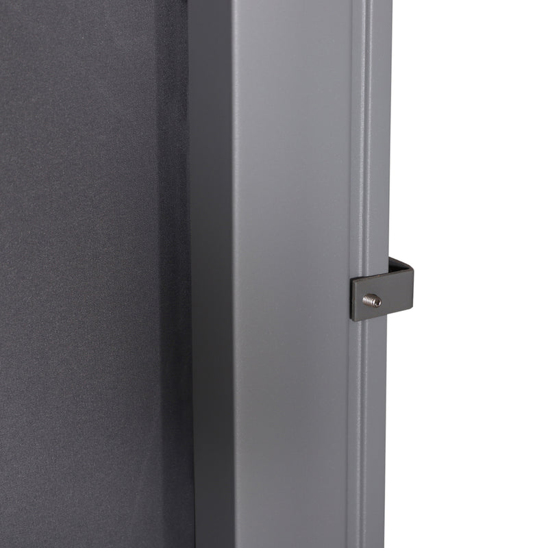 Tenda Laterale Frangivista da Giardino 3x1,60m in Alluminio e Tessuto  Grigio