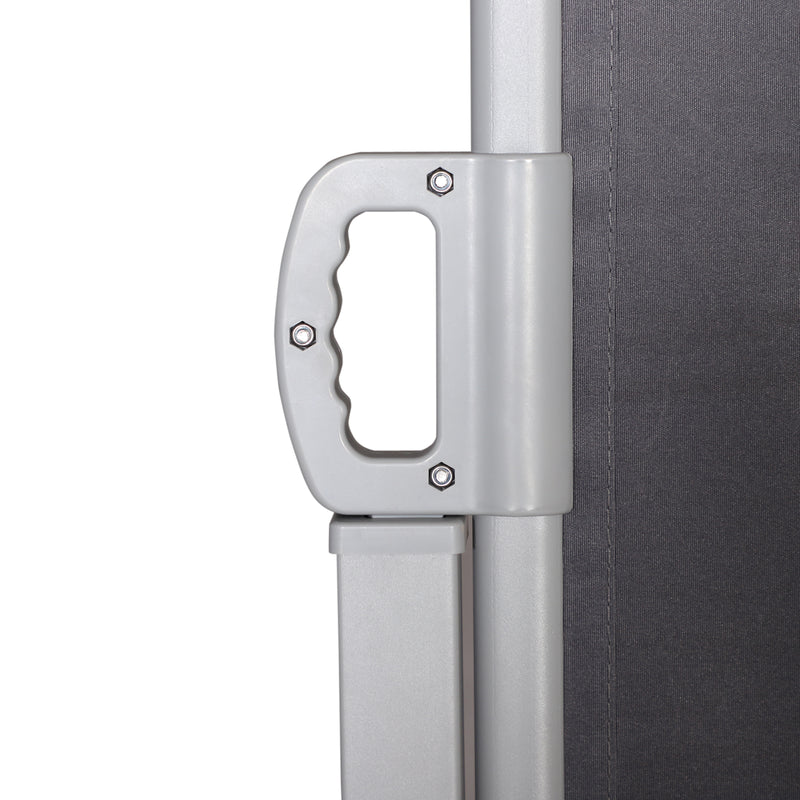 Tenda Laterale Frangivista da Giardino 3x1,60m in Alluminio e Tessuto  Grigio