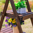 Portapiante Fioriera 3 Livelli 86x28x100 cm Piramide in Legno di Abete Rosso 