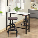 Sgabello Girevole Regolabile in Metallo e Legno di Pino  Nero e Marrone