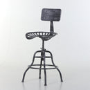 Sgabello Girevole Regolabile in Acciaio  Grigio