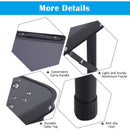 Tavolo da Campeggio Picnic Pieghevole Regolabile in Alluminio 120x60x68 cm  Grigio e Nero