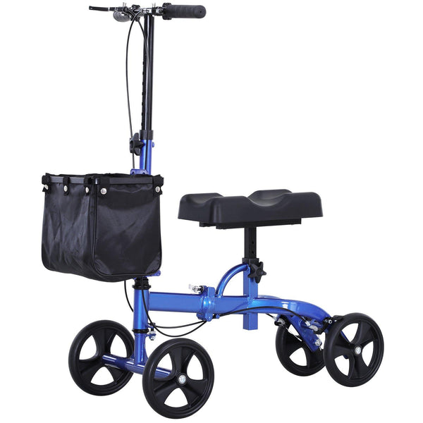 sconto Deambulatore Pieghevole per Ginocchio 4 Ruote  Blu