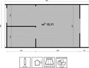 Casetta Bungalow Camping Pod  300x600 cm 15,11 mq in Legno