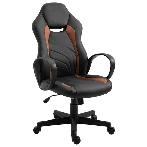 Sedia da Gaming Ergonomica in Similpelle  Marrone e Nera prezzo
