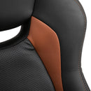 Sedia da Gaming Ergonomica in Similpelle  Marrone e Nera