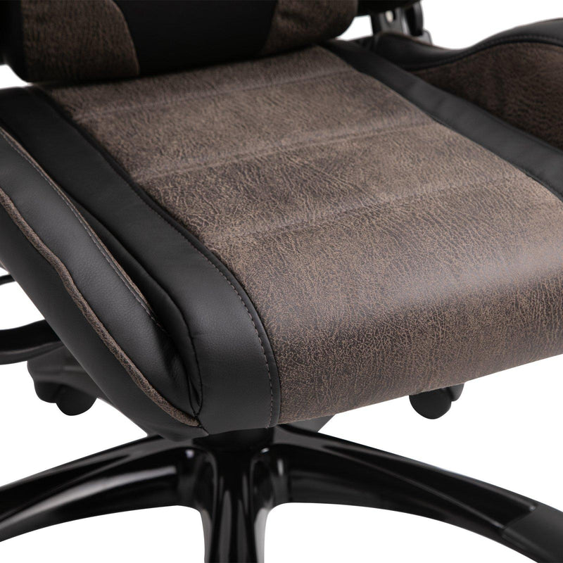 Sedia da Gaming Ergonomica in Similpelle  Marrone e Nero
