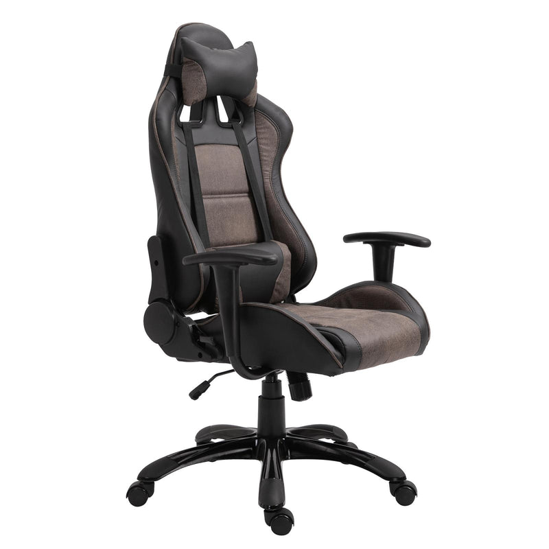 Sedia da Gaming Ergonomica in Similpelle  Marrone e Nero