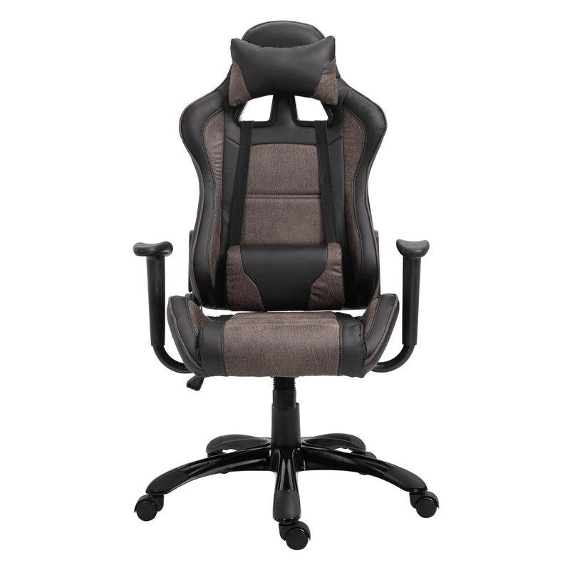 Sedia da Gaming Ergonomica in Similpelle  Marrone e Nero