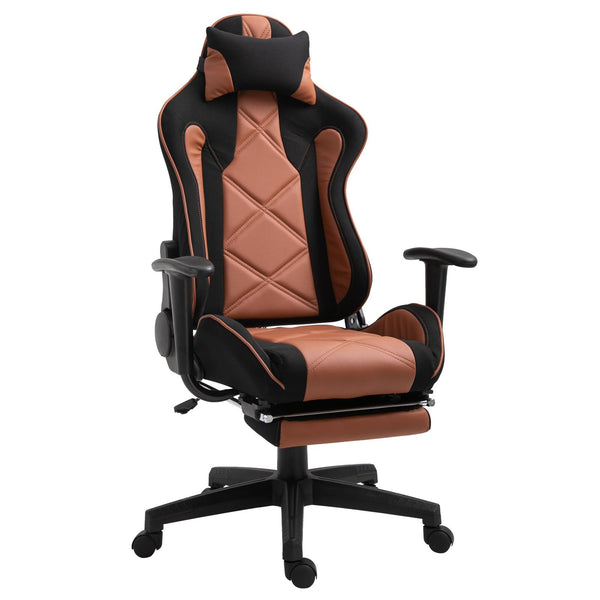 Sedia da Ufficio Presidenziale Ergonomica in Poliestere  Nero e Marrone sconto