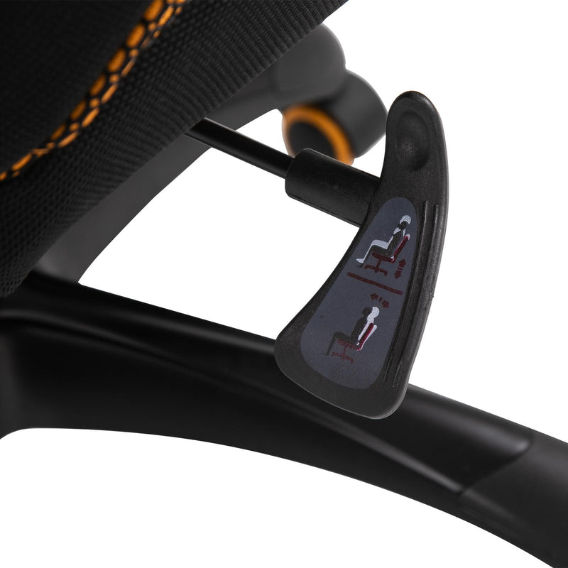 Sedia da Gaming Ergonomica in Poliestere  Giallo e Nero