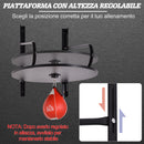 Set Boxe Sacco Pera Veloce con Supporto a Muro e Accessori 