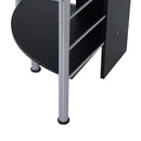 Scrivania da Ufficio ad Angolo Porta PC in MDF e Ferro 113x65x158 cm  Nera