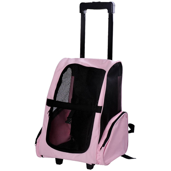 Trolley zaino 2 in 1 per piccoli animali domestici 36x30x49 cm Rosa acquista