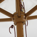 Ombrellone da Giardino Ø2,5x2,3 m Palo Ø38 mm in Bambù Bianco