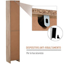 Mobile a Colonna per Bagno in Legno 30x24x170 cm  Grigio e Rovere