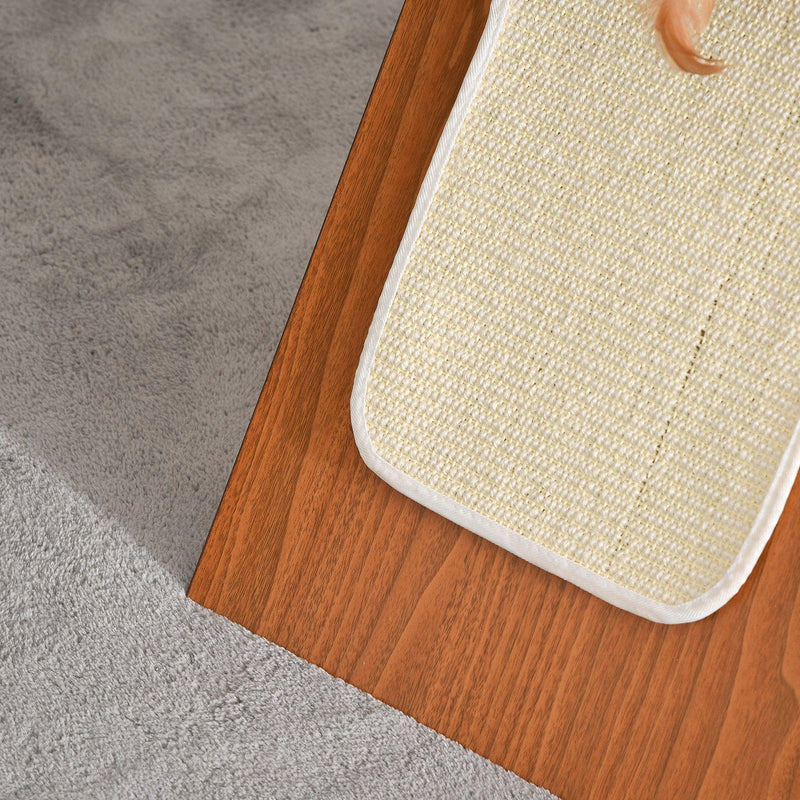 Casetta per Gatti con Tiragraffi in MDF 60x37x65 cm  Bianca