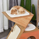 Casetta per Gatti con Tiragraffi in MDF 60x37x65 cm  Arancione