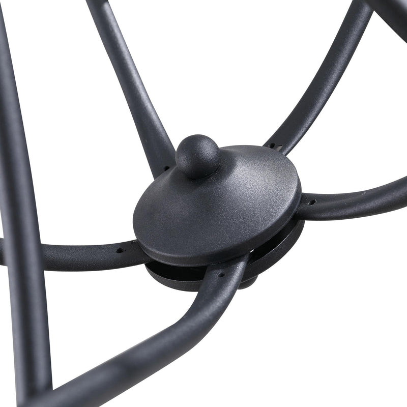 Lampada da Soffitto 200W E14 in Acciaio Intrecciato   Nero