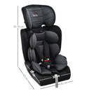 Seggiolino Auto per Bambini Gruppo 1/2/3 0-36Kg   Nero e Grigio