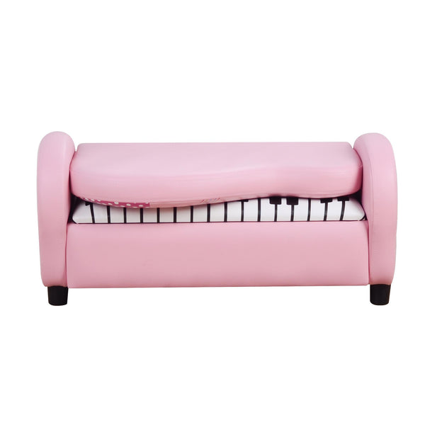 online Divano Sofa per Bambini 2 Posti Fantasia Musicale 75x38x50 cm  Rosa