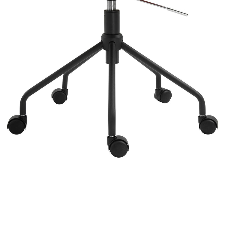 Sedia da Ufficio Operativa in Tessuto e Metallo   Rossa e Nera