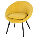 Set 2 Sedie in Metallo e Similpelle  Giallo