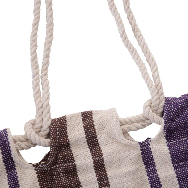 Amaca da Giardino in Cotone 2,1x1,5m   Viola e Nero acquista