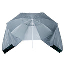 Ombrellone Tenda da Mare Ø2,1 m Palo Ø25 mm in Metallo Verde Scuro