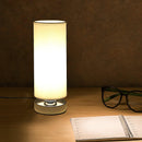 Lampada da Comodino Abat Jour con Paralume in Poliestere E27 Ø10,8x30 cm  Bianca