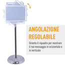 Espositore da Terra per Menù in Alluminio   Argento