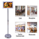 Espositore da Terra per Menù in Alluminio   Argento