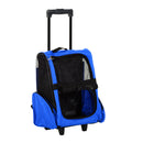 Trolley zaino 2 in 1 per piccoli animali domestici 36x30x49 cm  Blu