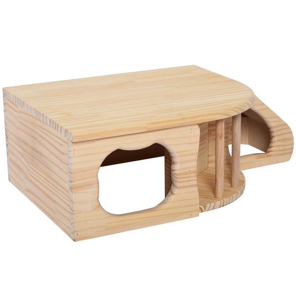 acquista Casetta per Roditori e Piccoli Animali in Legno di Abete 60x37x19,7 cm