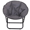 Sedia da Campeggio Pieghevole Imbottita 80x80x75 cm  Grigio