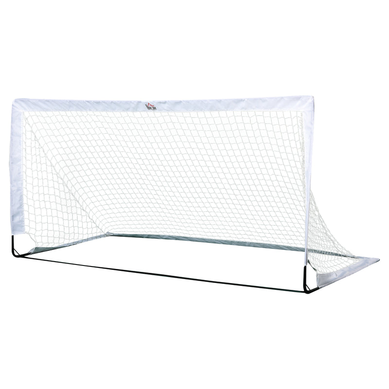 Porta da Calcio Portatile con Rete 186x90x89 cm  Bianca