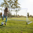 Porta da Calcio Portatile con Rete 186x90x89 cm  Bianca