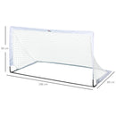 Porta da Calcio Portatile con Rete 186x90x89 cm  Bianca
