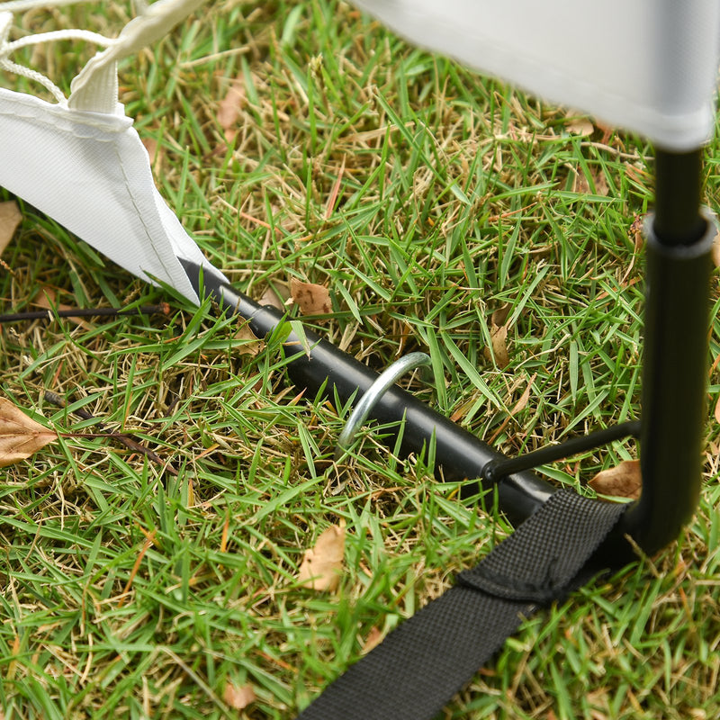 Porta da Calcio Portatile con Rete 186x90x89 cm  Bianca