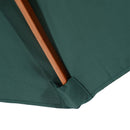 Ombrellone da Giardino Ø2,7 m Palo Ø38 mm in Legno di Pioppo Verde