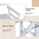 Sedia da Regista Pieghevole in Legno di Faggio 56x46x88 cm  Bianco