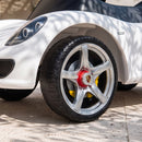 Auto Cavalcabile a Spinta per Bambini 18-36 Mesi Licenza Porsche 63x28,5x38 cm con Clacson Fari Suoni in PP Bianco      