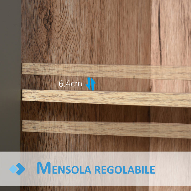 Mobile Sottolavello da Bagno 2 Ante 60x30x60 cm  Grigio e Rovere